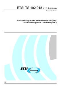 ETSI TS 102 918  V1.1.1 Electronic Signatures and Infrastructures (ESI);