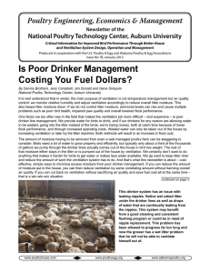 Poultry Engineering, Economics &amp; Management National Poultry Technology Center, Auburn University