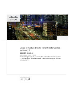 Cisco Virtualized Multi-Tenant Data Center, Version 2.2 Design Guide