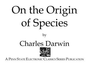 On the Origin of Species Charles Darwin by