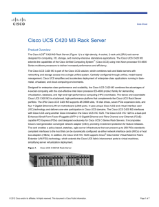 Cisco UCS C420 M3 Rack Server Product Overview