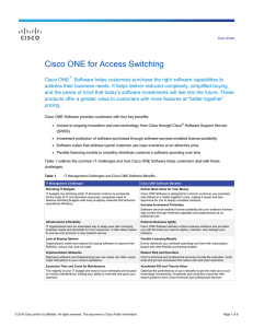 Cisco ONE for Access Switching