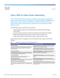 Cisco ONE for Data Center Networking