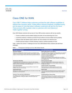 Cisco ONE for WAN