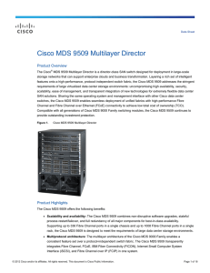 Cisco MDS 9509 Multilayer Director Product Overview