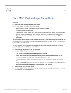 Cisco MDS 9148 Multilayer Fabric Switch Overview