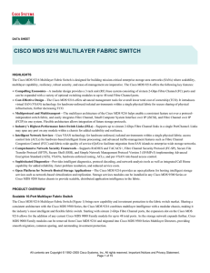 CISCO MDS 9216 MULTILAYER FABRIC SWITCH