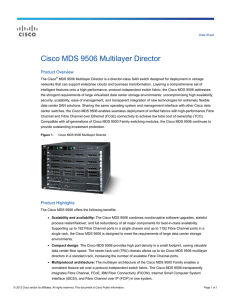 Cisco MDS 9506 Multilayer Director Product Overview