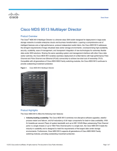 Cisco MDS 9513 Multilayer Director Product Overview