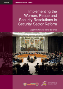 Implementing the Women, Peace and Security Resolutions in Security Sector Reform