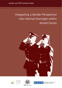 Integrating a Gender Perspective into Internal Oversight within Armed Forces