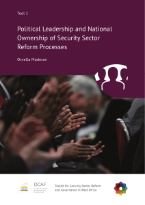 Political Leadership and National Ownership of Security Sector Reform Processes Tool 1