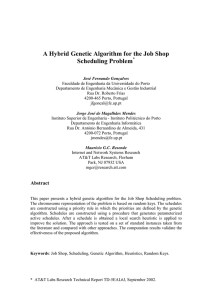 A Hybrid Genetic Algorithm for the Job Shop Scheduling Problem