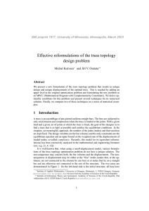 Effective reformulations of the truss topology design problem Michal Koˇcvara