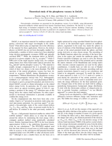 Theoretical study of the phosphorus vacancy in ZnGeP 兲