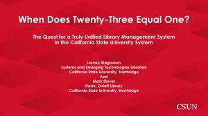 When Does Twenty-Three Equal One? in the California State University System