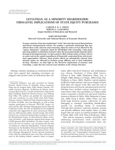 LEVIATHAN AS A MINORITY SHAREHOLDER: FIRM-LEVEL IMPLICATIONS OF STATE EQUITY PURCHASES