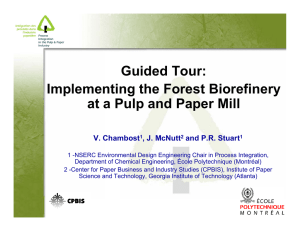 Guided Tour: Implementing the Forest Biorefinery at a Pulp and Paper Mill