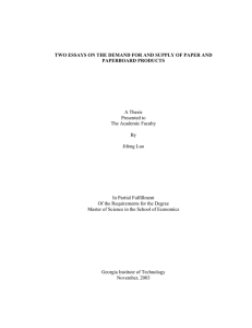 A Thesis Presented to The Academic Faculty