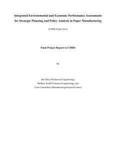 Integrated Environmental and Economic Performance Assessments