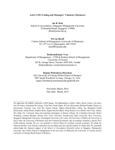 Active CDS Trading and Managers’ Voluntary Disclosure  Jae B. Kim