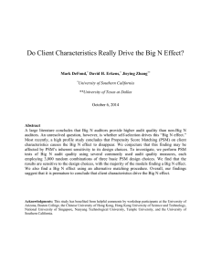 Do Client Characteristics Really Drive the Big N Effect?