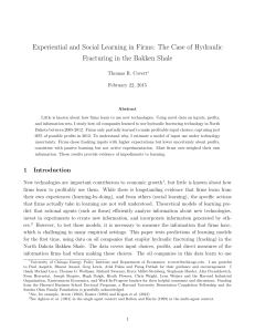 Experiential and Social Learning in Firms: The Case of Hydraulic