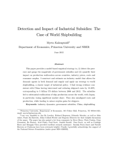 Detection and Impact of Industrial Subsidies: The Case of World Shipbuilding