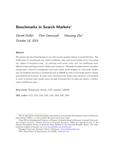 Benchmarks in Search Markets Darrell Duffie Piotr Dworczak Haoxiang Zhu