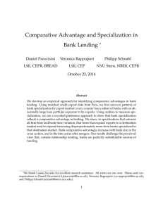 Comparative Advantage and Specialization in Bank Lending