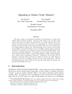 Signaling in Online Credit Markets