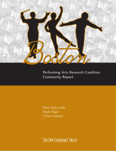 Boston Performing Arts Research Coalition Community Report Mary Kopczynski