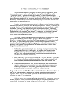 IS PUBLIC HOUSING READY FOR FREEDOM?