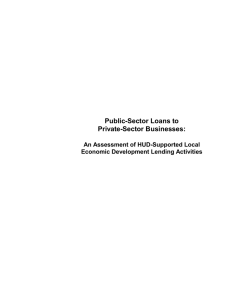 Public-Sector Loans to Private-Sector Businesses: An Assessment of HUD-Supported Local