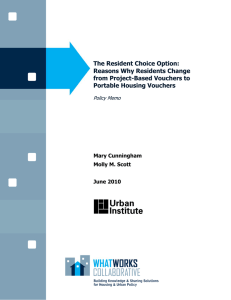 The Resident Choice Option: Reasons Why Residents Change from Project-Based Vouchers to