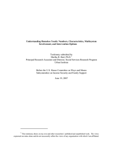 Understanding Homeless Youth: Numbers, Characteristics, Multisystem Involvement, and Intervention Options