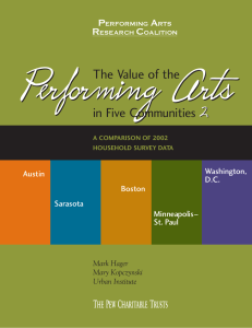 Performing Arts 2 The Value of the in Five Communities