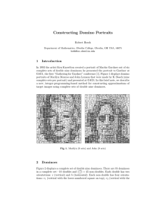 Constructing Domino Portraits 1 Introduction