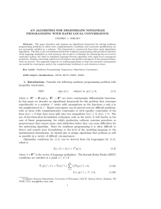 AN ALGORITHM FOR DEGENERATE NONLINEAR PROGRAMMING WITH RAPID LOCAL CONVERGENCE