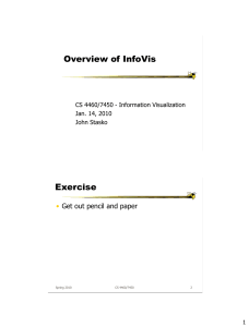 Overview of InfoVis Exercise • Get out pencil and paper