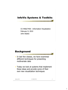 InfoVis Systems &amp; Toolkits Background