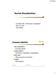 Social Visualization Casual InfoVis • User population