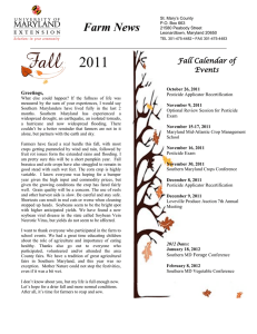 2011 Farm News Fall Calendar of Events