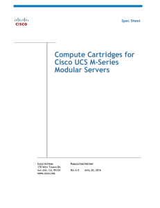 Compute Cartridges for Cisco UCS M-Series Modular Servers Spec Sheet