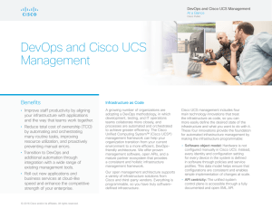 DevOps and Cisco UCS Management Benefits •