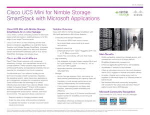 Cisco UCS Mini for Nimble Storage SmartStack with Microsoft Applications Solution Overview