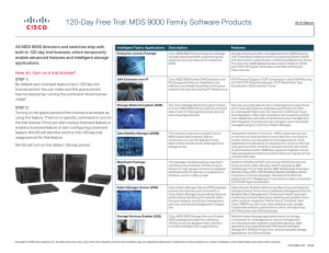 120-Day Free Trial: MDS 9000 Family Software Products