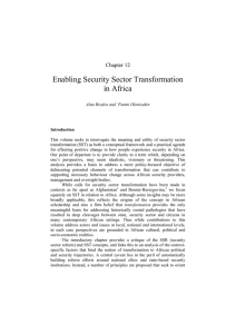 Enabling Security Sector Transformation in Africa  Chapter 12