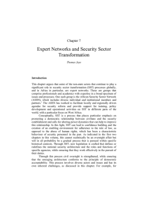 Expert Networks and Security Sector Transformation Chapter 7