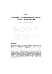 Returning to the Development Roots of Security Sector Reform Chapter 1